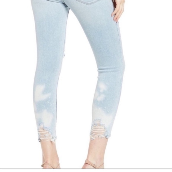 DL1961 Farrow Cropped High Rise Jeans 24 NWT Light Wash - Picture 2 of 13